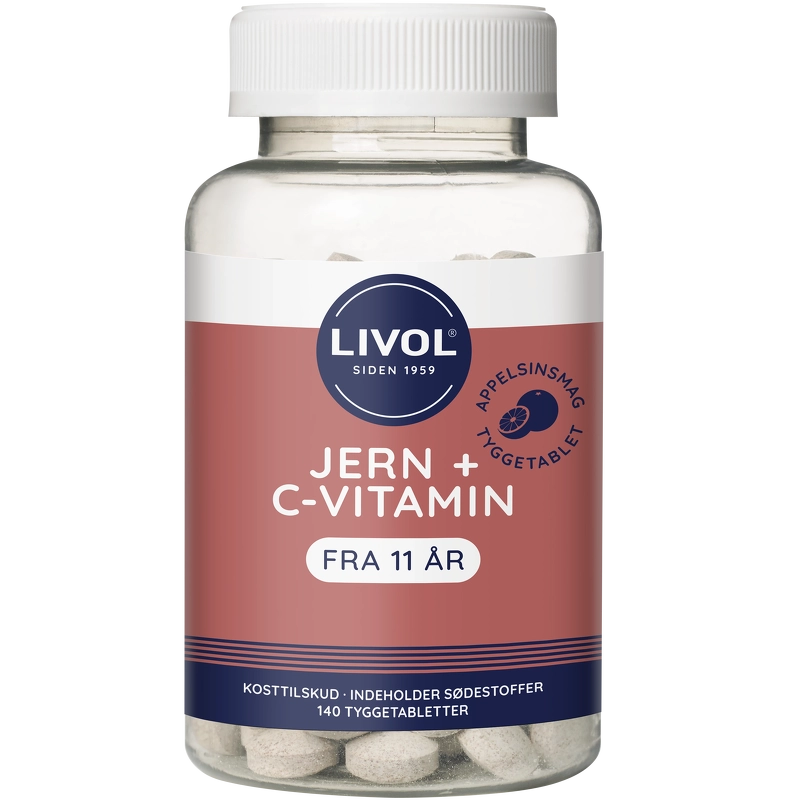 Livol Jern Tyggetablet 140 Pieces