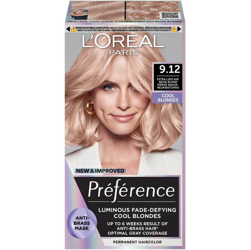 L Apos Oreal Paris Preference Cool Blondes Permanent Hair Color   9 12 Beige Blond