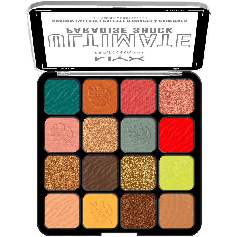 Nyx Professional Makeup Ultimate Shadow Palette 16 X 12 8 G   02w Paradise Shock