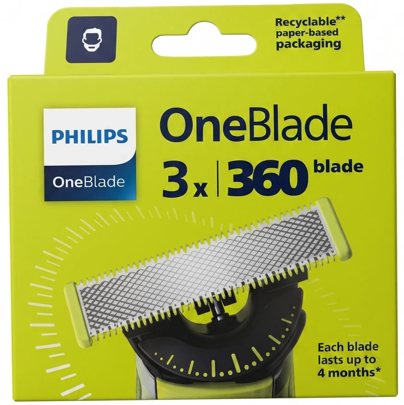 Philips Oneblade 360 3 Pieces  Qp430 50