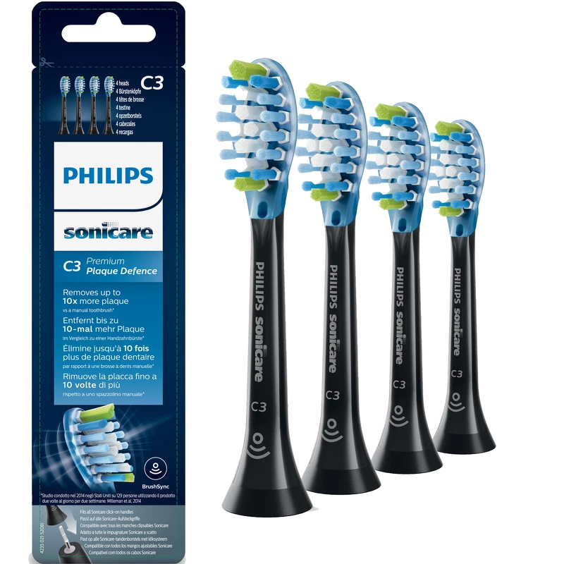 Philips Sonicare C3 Premium Plaque Defence Toothbrush Heads   Hx9044 33 Sort 4 Pieces