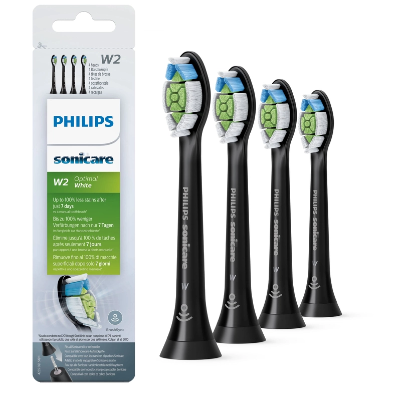 Philips Sonicare W2 Optimal White Toothbrush Heads   Hx6064 Sort 4 Pieces