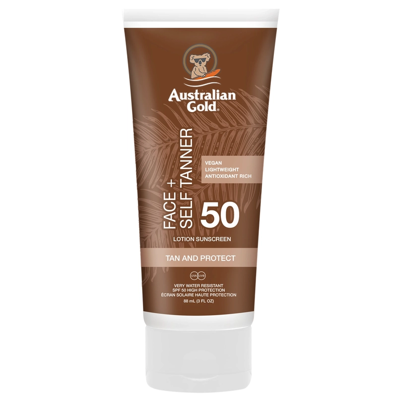 Australian Gold Lotion Sunscreen Face   Self Tanner Spf 50   88 Ml