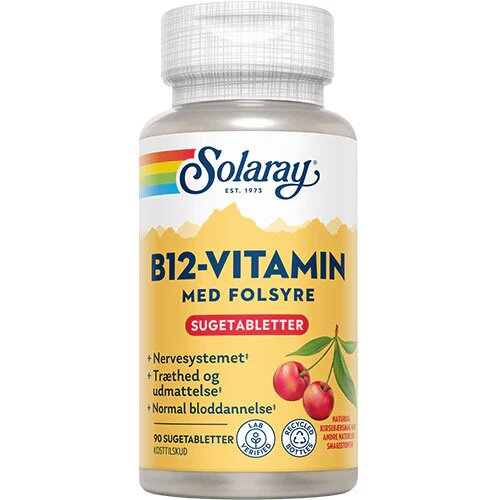 B12 Vitamin Med Folsyre   90 Tabletter
