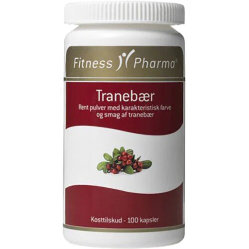 Tranebærkapsler Fitness Pharma   100 Kapsler