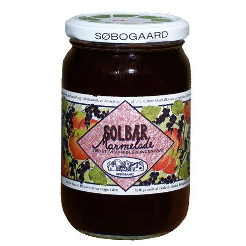 Solbærmarmelade Sødet M æble øko    400 Gram