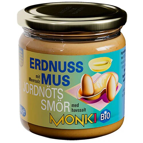 Jordnøddesmør ø Monki   330 Gram