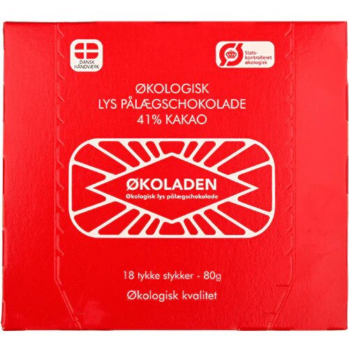 Lys Pålægschokolade 41   18 Stk ø