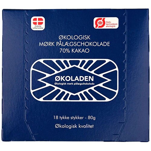 Mørk Pålægschokolade 70  18 Stk ø