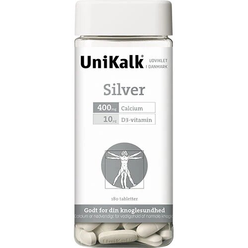 Unikalk Silver M D Vitamin 180 Tabletter