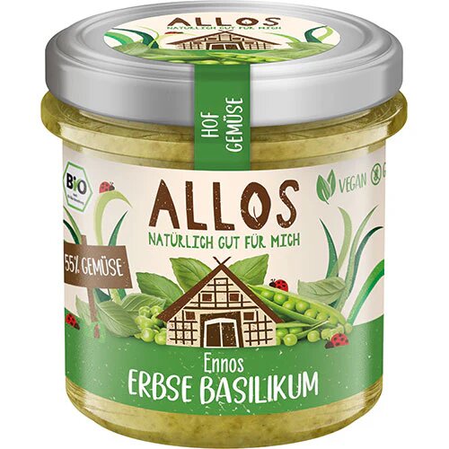 Smørepålæg ærter   Basilikum øko    135 Gram