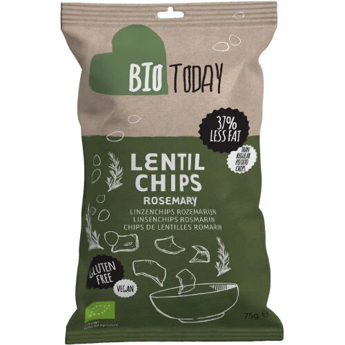 Linsechips Med Rosmarin øko 75 Gram