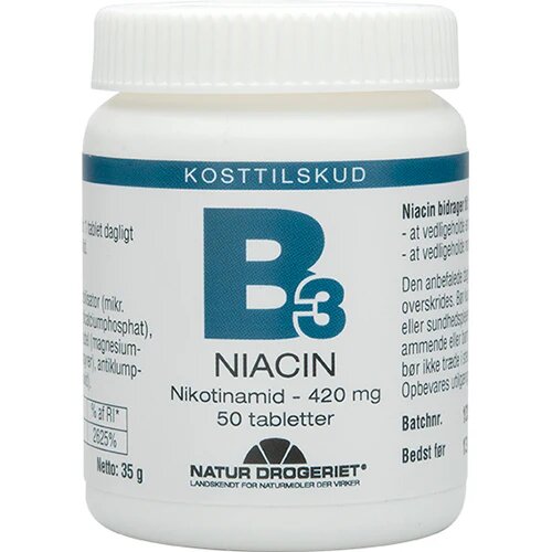Niacin Nikotinamid 420 Mg 50 Tabletter