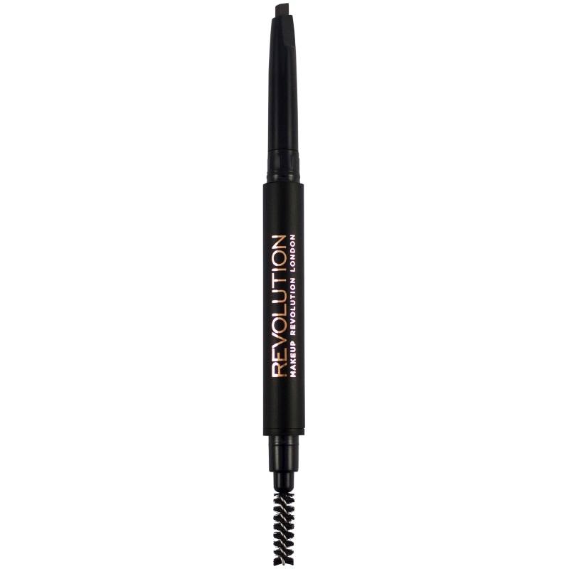 Makeup Revolution Duo Brow Pencil   Dark Brown