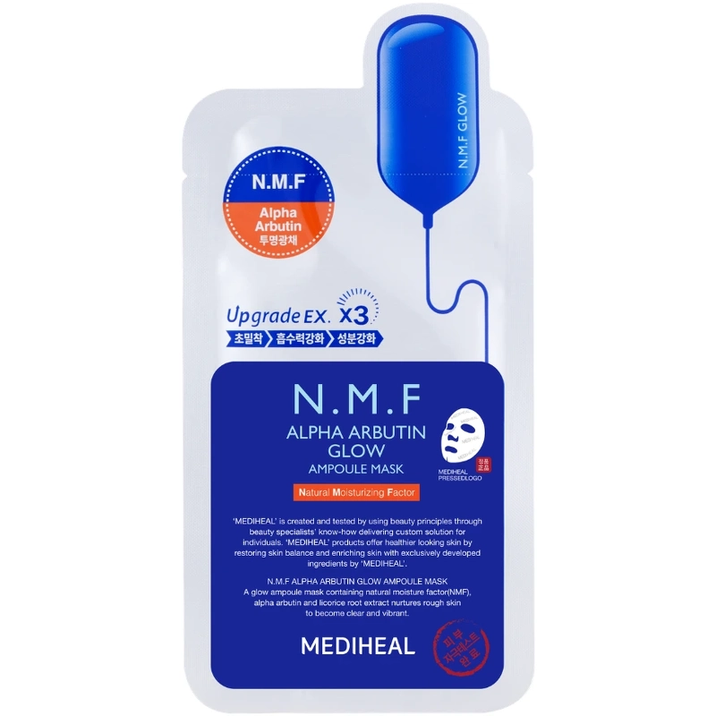 Mediheal N M F Alpha Arbutin Glow Ampoule Mask 1 Pieces
