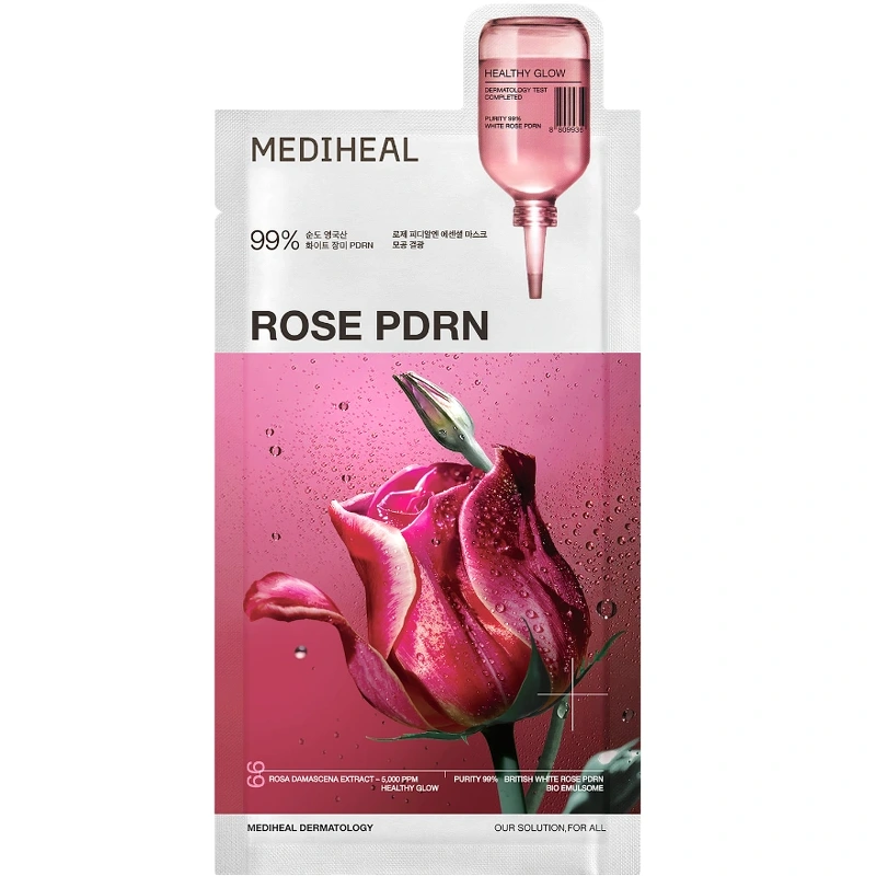 Mediheal Rose Pdrn Essential Mask Healthy Glow 1 Pieces