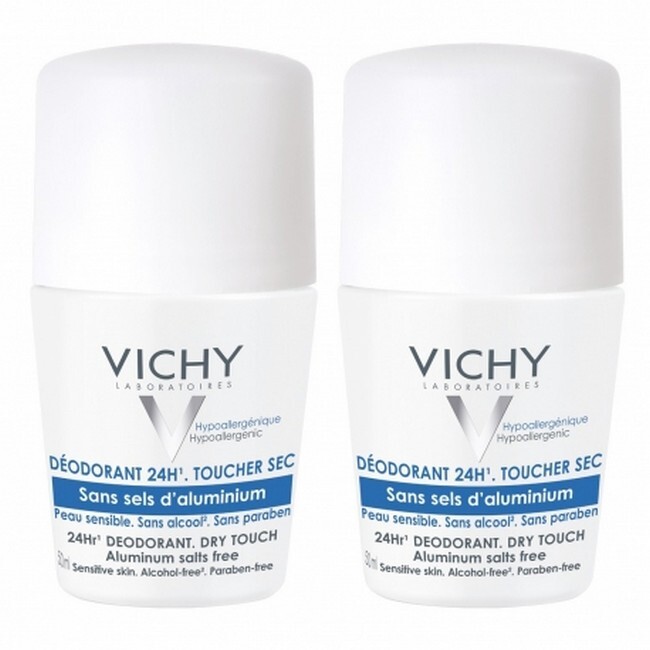 Vichy Deodorant Roll On Dry Touch 24h Duo 2 X 50 Ml