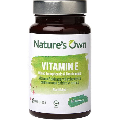 Natures Own Vitamin E Mixed Tocopherols Tocotrieno 60kap