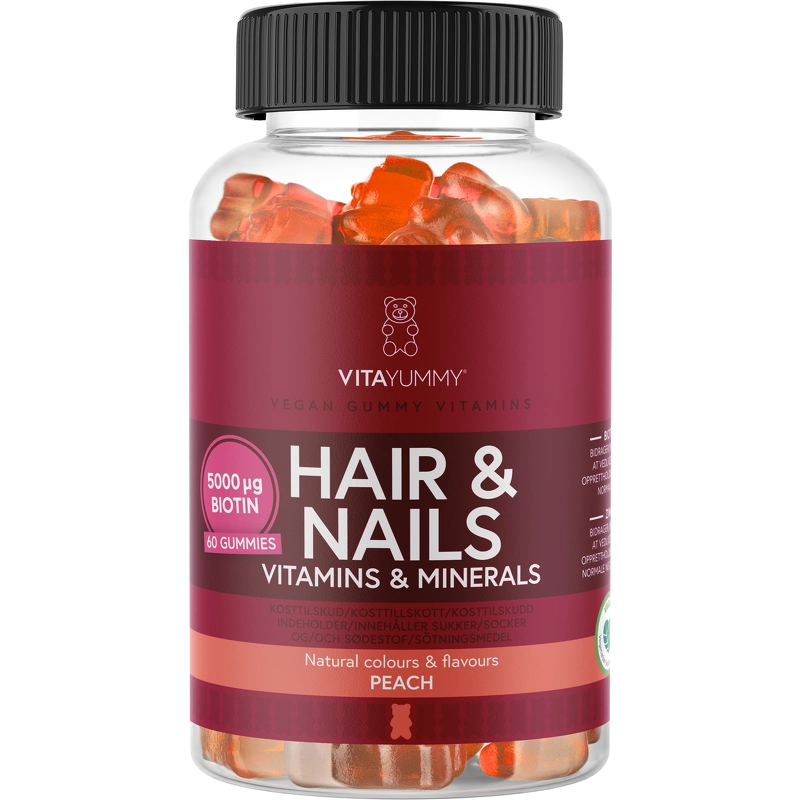 Vitayummy Hair Nails Peach 60 Pieces