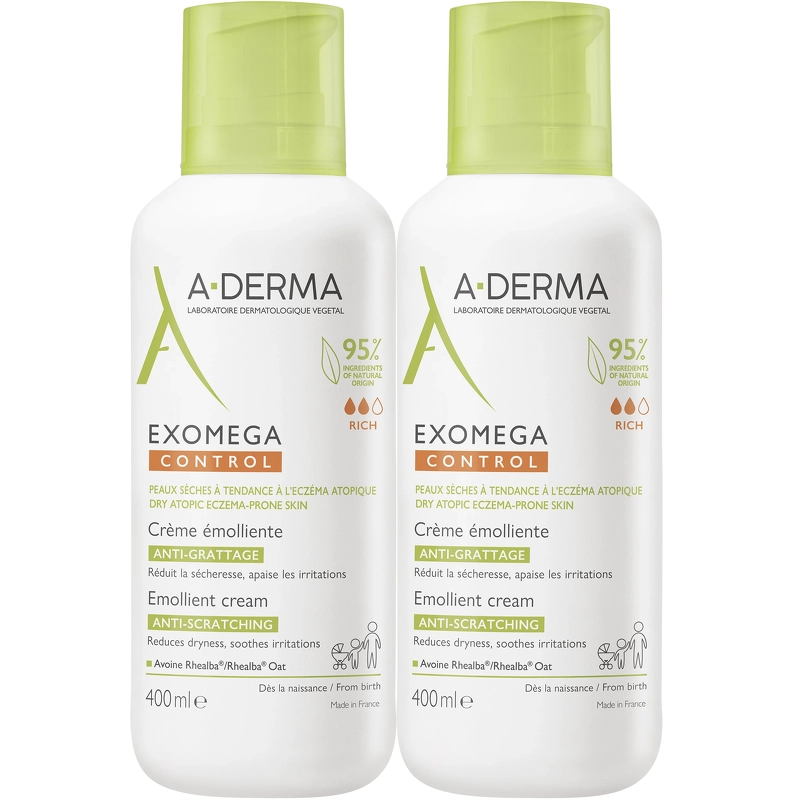A Derma Exomega Control Emollient Cream Duo 2 X 400 Ml  Limited Edition