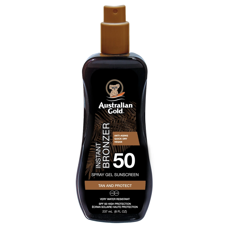 Australian Gold Instant Bronzer Spraygel Spf 50   237 Ml