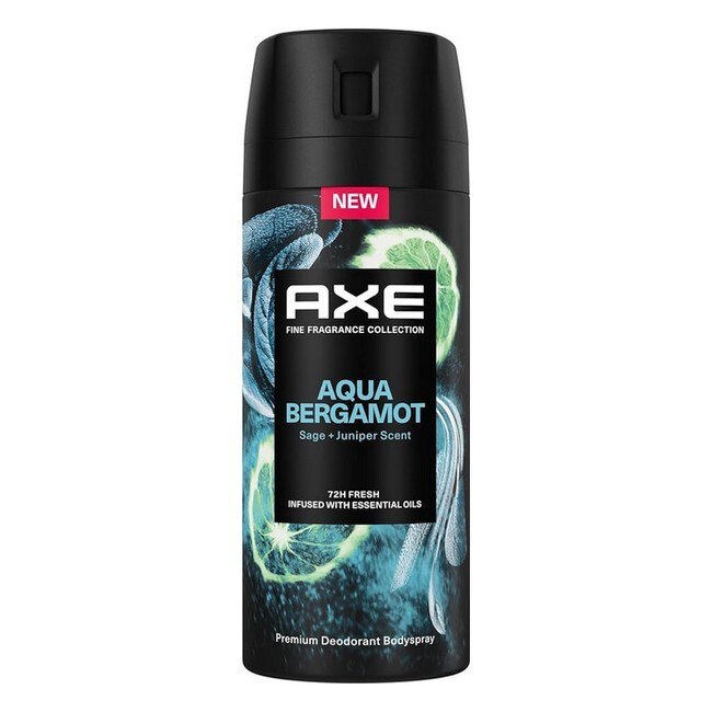 Axe   Aqua Bergamot Body   Deodorant Spray   150 Ml