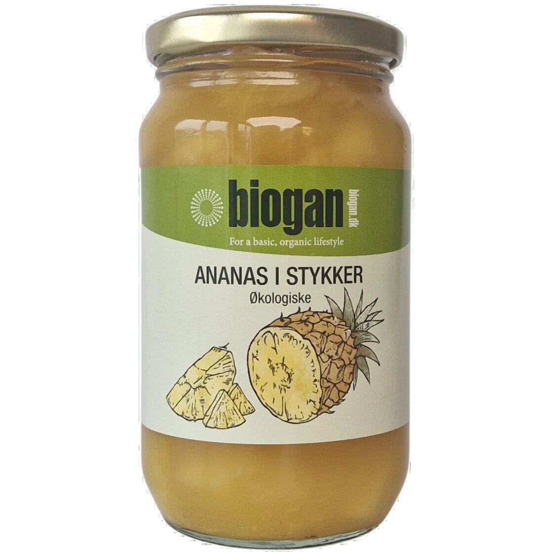 Ananas I Stykker økologisk   340 Gram