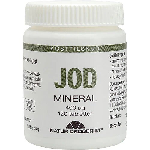 Natur Drogeriet Jod Tabletter 400 G   120 Tabletter
