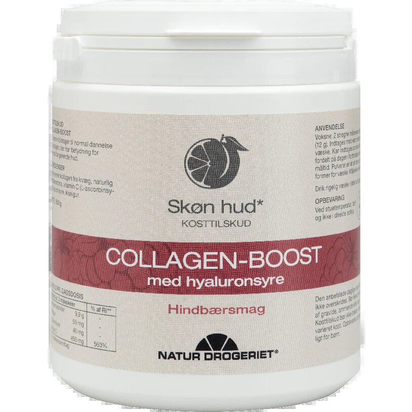 Collagen Boost Med Hyaluronsyre Hindbærsmag 350 Gram