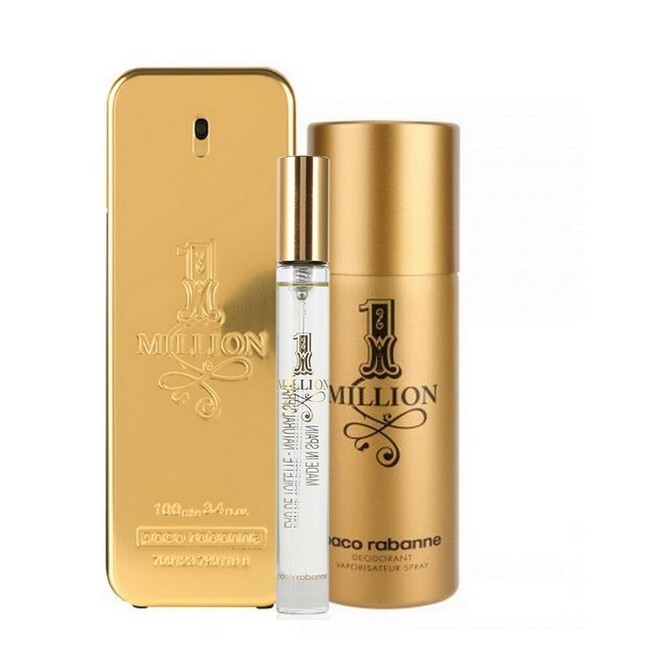 Paco Rabanne 1 Million Sæt 100 Ml Edt Deodorant Spray Travel Spray 10 Ml