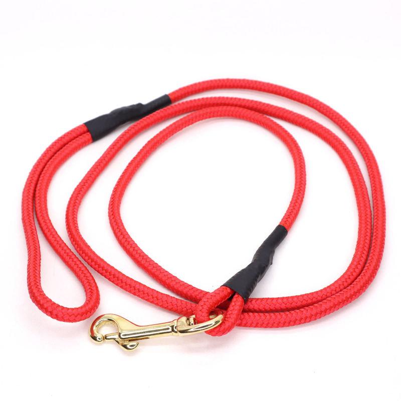 Rød Hundesnor Med Karabinhage 8 Mm X 180 Cm