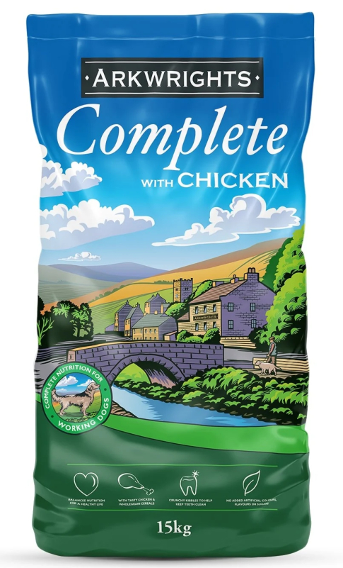 15 Kg Arkwrights Complete Chicken   Voksenfoder Med Kylling