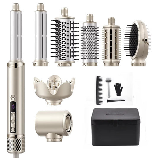 Skystyler 8 I 1 Komplet Multistyler Til Tørring Styling Volumen Krøller Med Eksklusiv Læderopbevaringsæske Levering Forventes Sidst I September