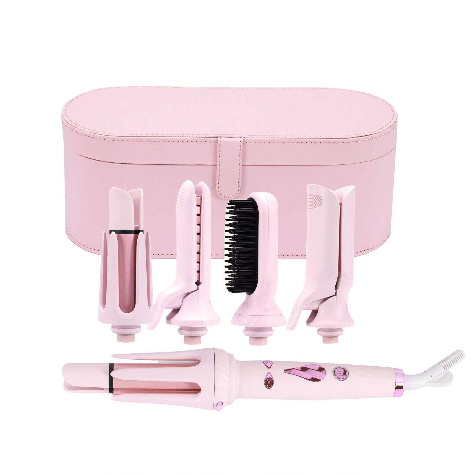 Multistyler 5 I 1 Med Eksklusiv Læderopbevaringsæske Forventet Levering Sidst I September Pink